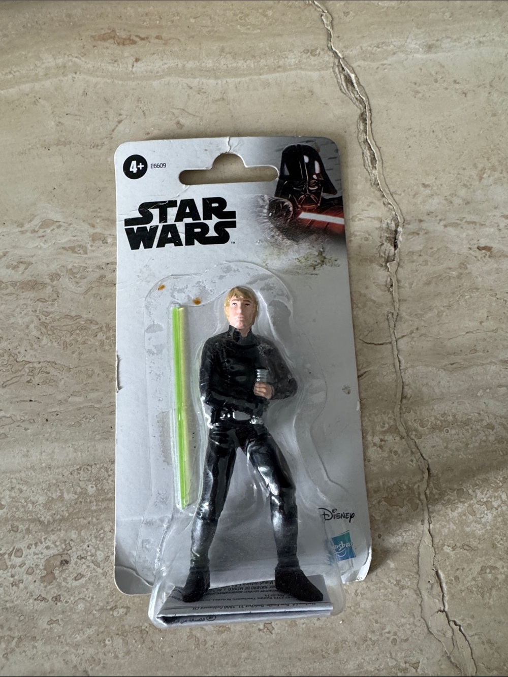 Star Wars Black Outfit Figure with Green Lightsaber New in box